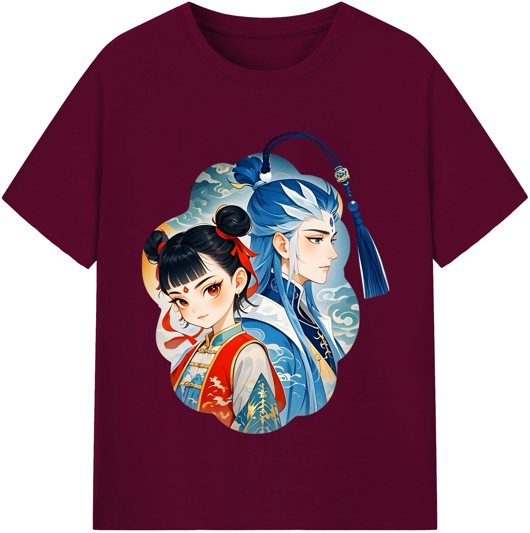 （画像用） Ne Zha 2 ナタ 魔童の大暴れ レディースカジュアルプリントTシャツ（綿100％）